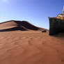 Shipwreck in a sea of sand