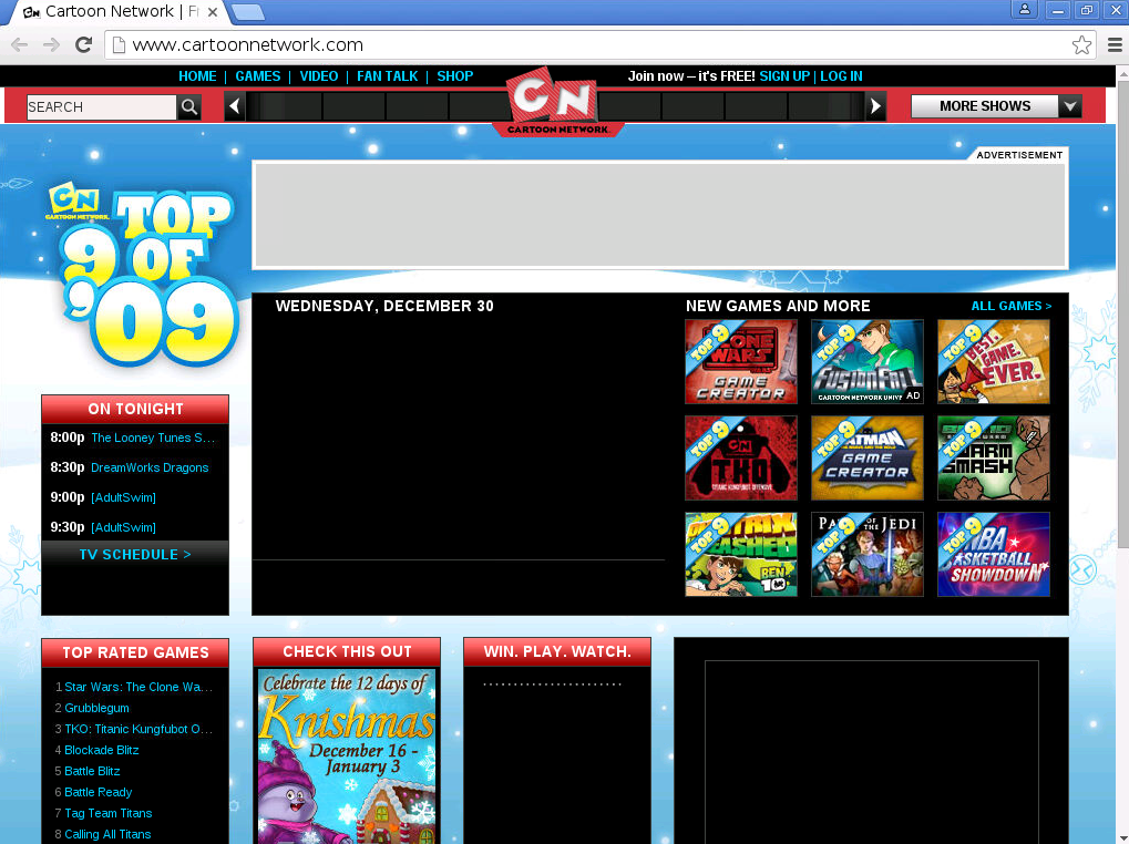 Cartoon Network Website January 01, 2010 by Squidtendo on DeviantArt Cartoon Network Website January 01, 2010 by Squidtendo on DeviantArt