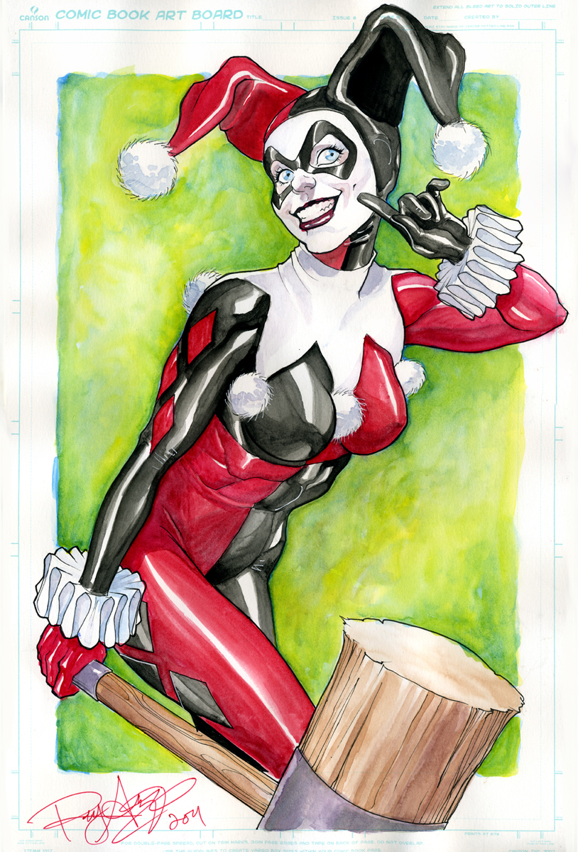 Harley Quinn -  Watercolored