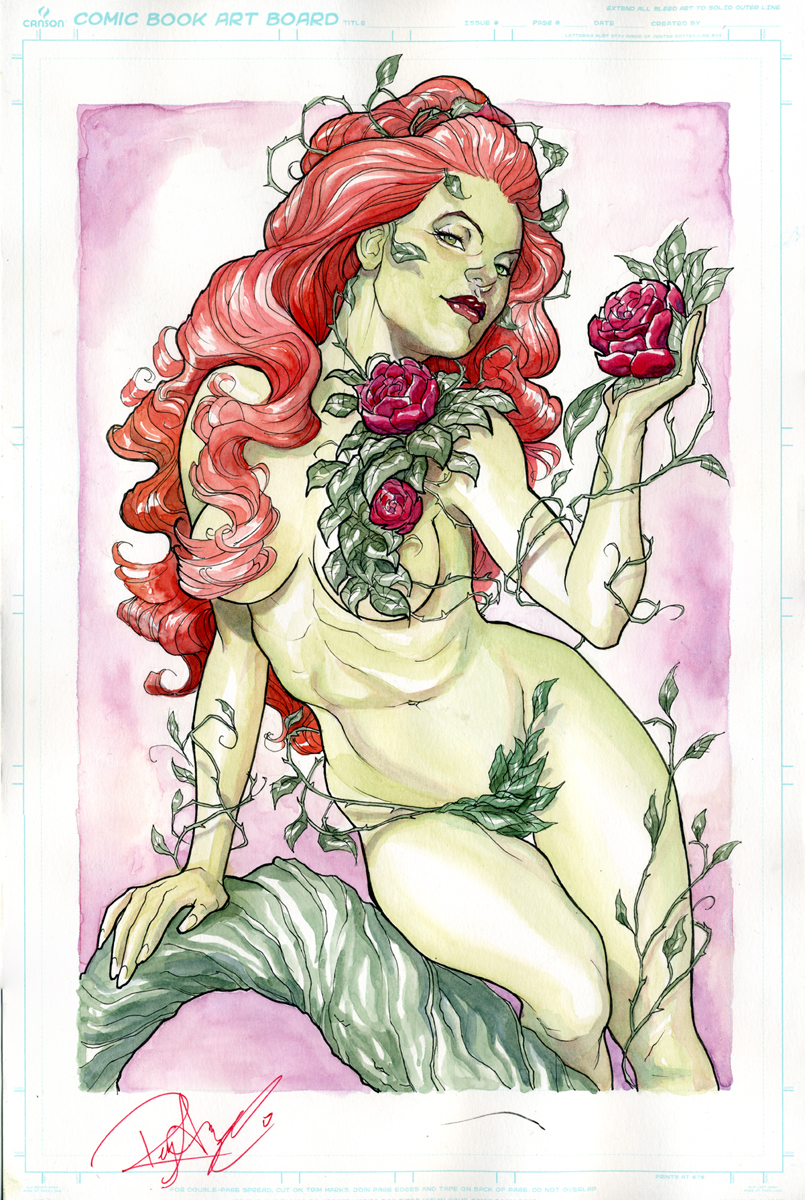 Poison Ivy -  Watercolored