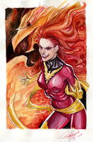 Dark Phoenix Watercolored