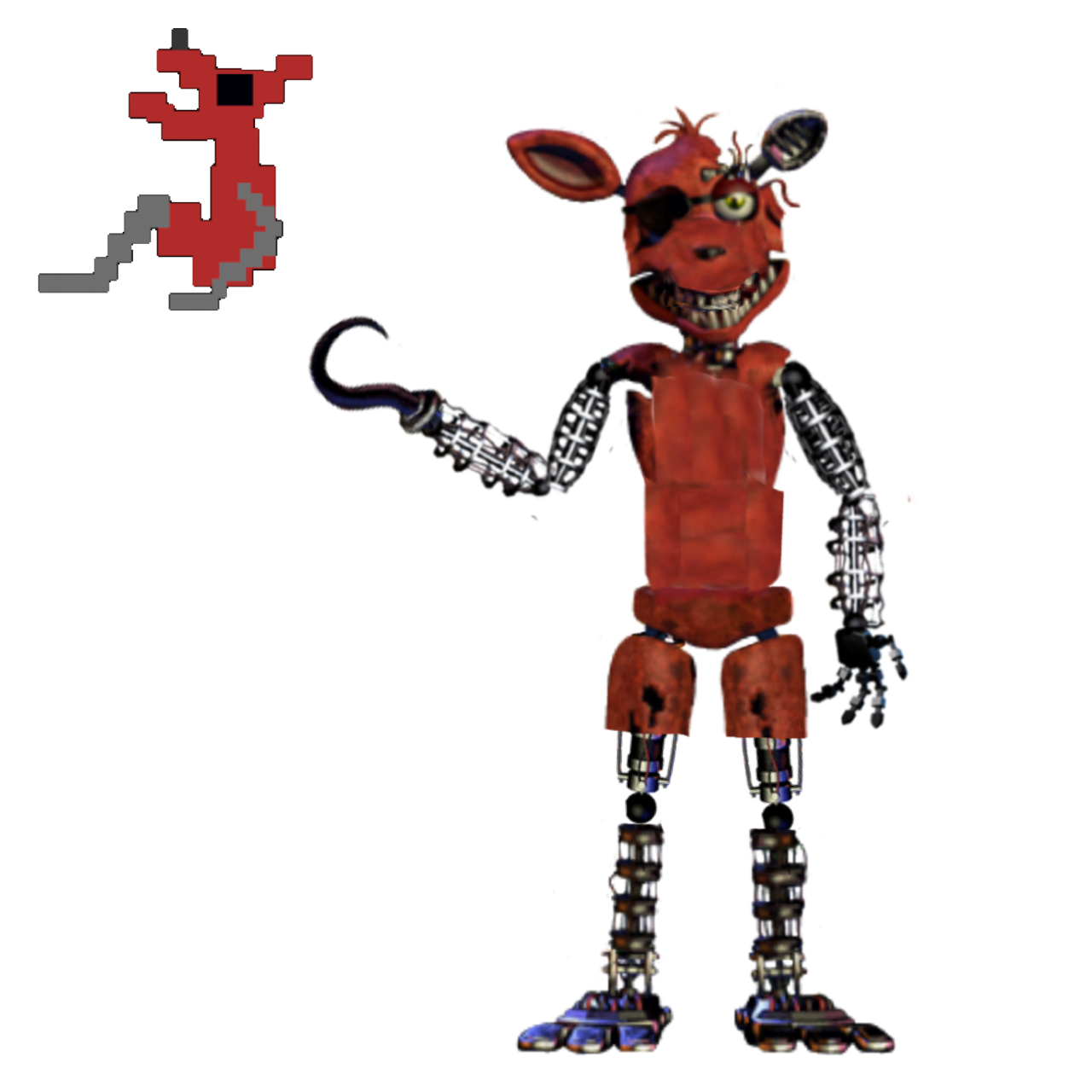 03Aaron_ on X: Withered Foxy model made by me #FNAF #mineimator