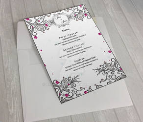 Wedding Menu Card Sample Design