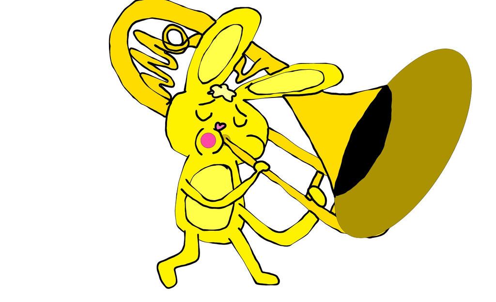 HTF Cuddles Playing The Bass Trombone by whelantoons on DeviantArt