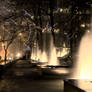 Fountains in Fog