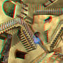 Escher Relativity - Stereo 3d