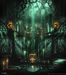 Slytherin Common Room by Eliott-Chacoco
