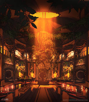 Hufflepuff Common Room by Eliott-Chacoco
