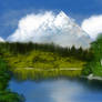 Mountain Lake Forest Landscape