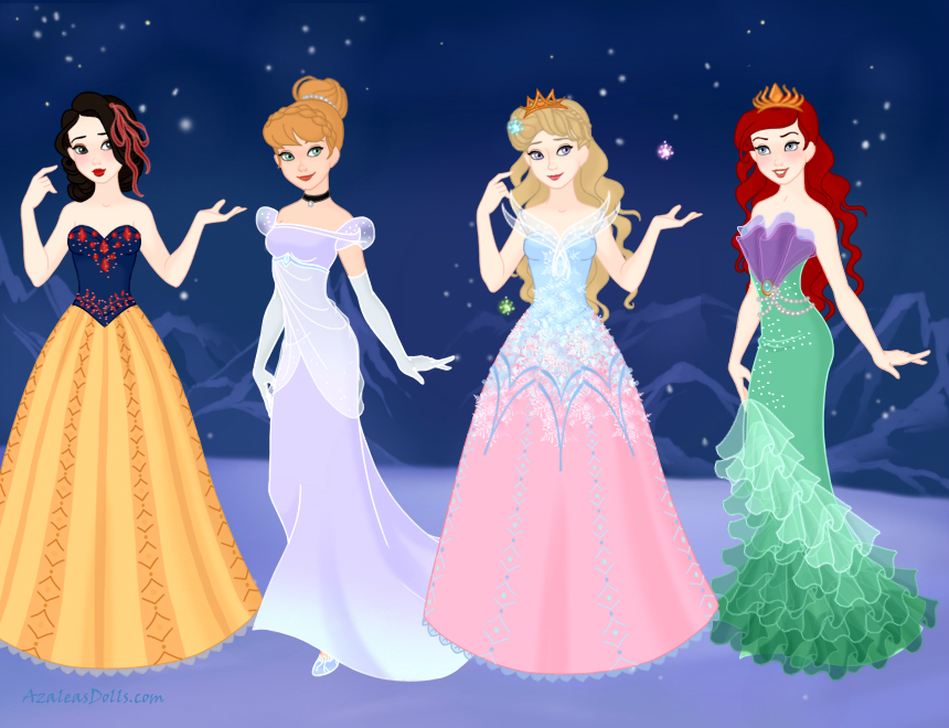 AzaleasDolls SnowQueenScene - Disney Princesses 4 by CheshireScalliArt on  DeviantArt