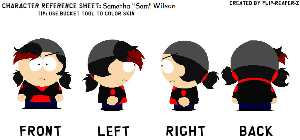 South Park Sam Reference Sheet By Creativefoxx13 On Deviantart 