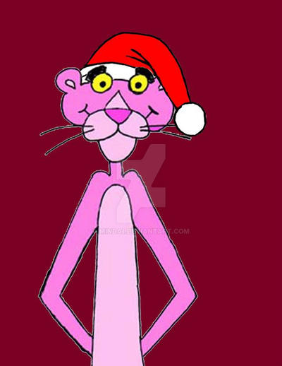 Minda1 Merry on Christmas Panther by DeviantArt Pink
