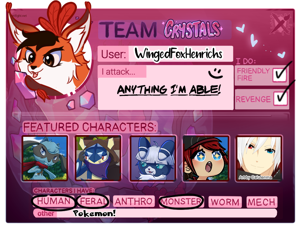 ArtFight 2025 Team Crystals! by WingedFoxHenrichs on DeviantArt