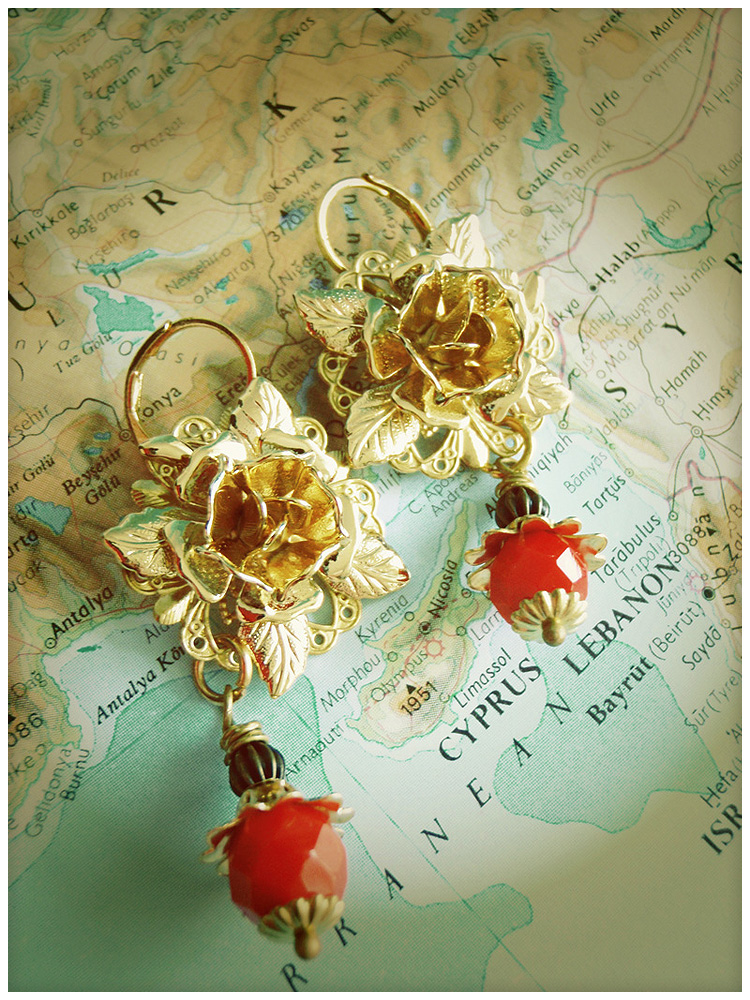 The Rose of Syria Earrings