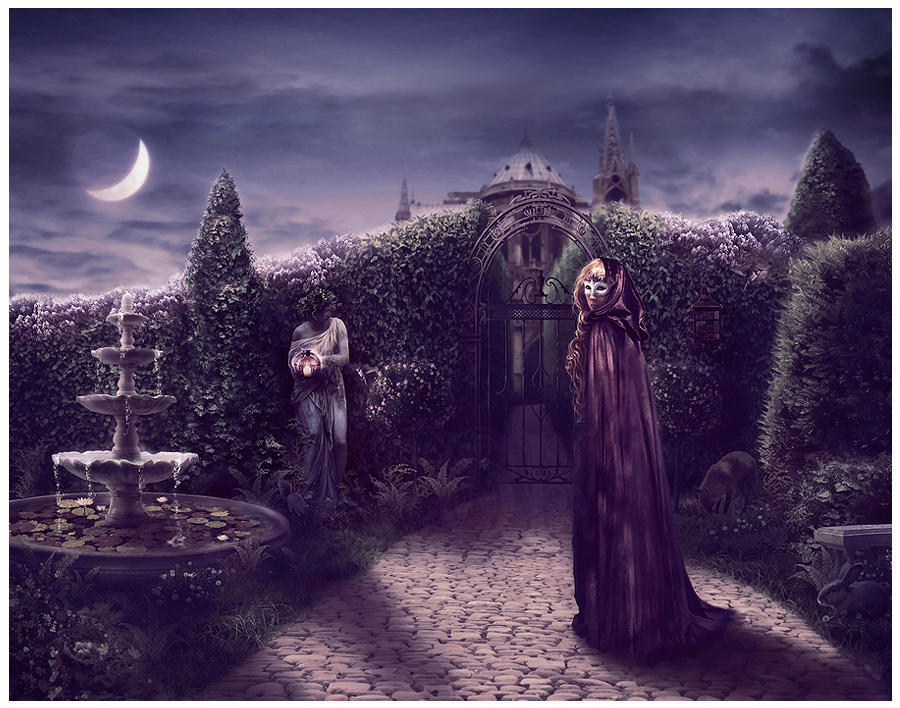 A Moonlit Garden By Gingerkellystudio On Deviantart