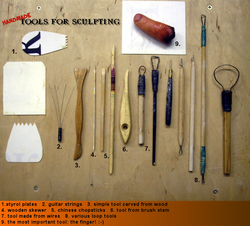 Handmade sculpting tools