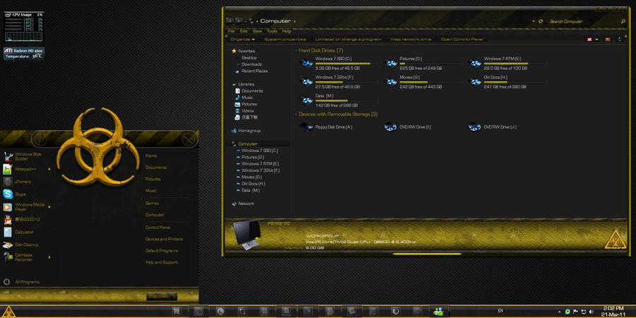 TÉLÉCHARGER WINDOWS 7 THEMES INFINIUM BY THE BULL