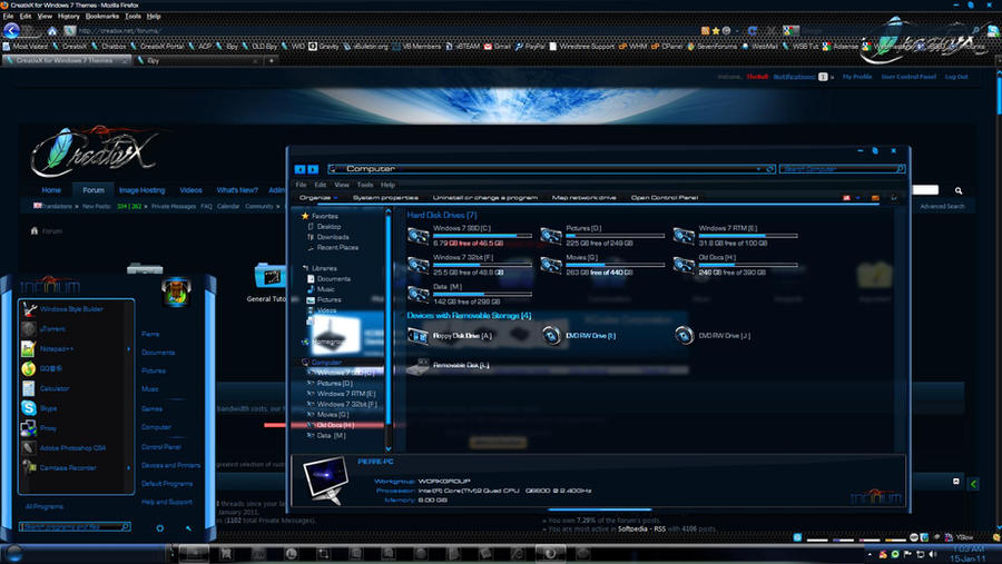 Windows 7 Themes: Infinium