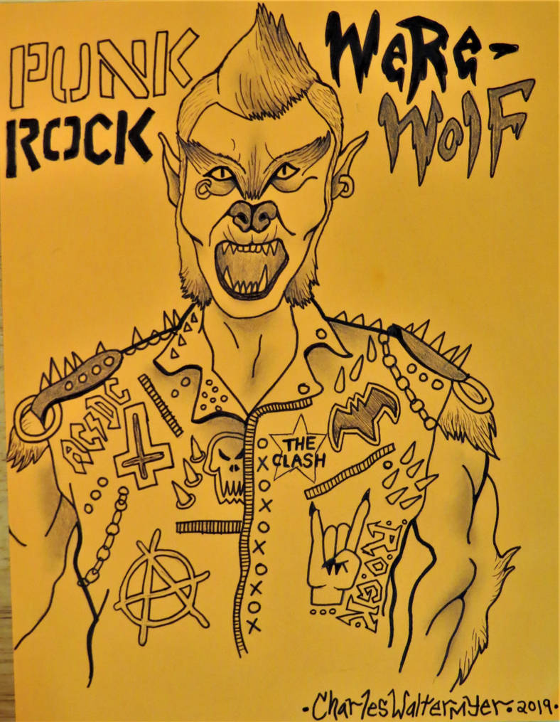 Punk Rock Werewolf by artmusiccw on DeviantArt