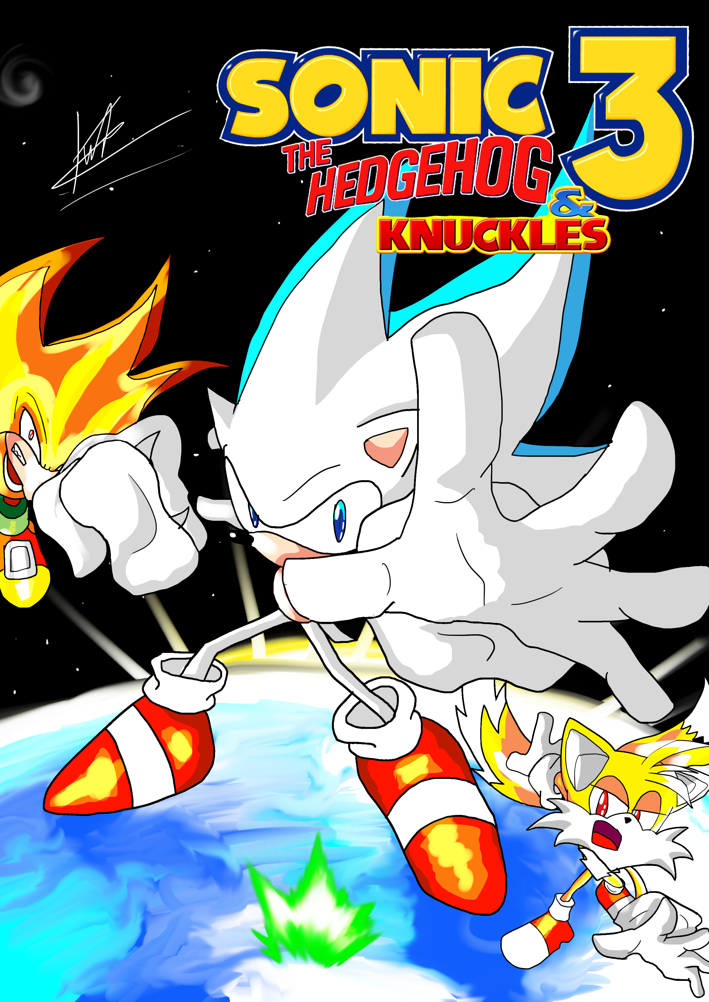 Found this cool art of hyper Sonic. Too bad he only appeared in Sonic 3 and  Knuckles tho but I hope y'all like him. :) Art by NannelFlannelon  DeviantArt : r/SonicTheHedgehog