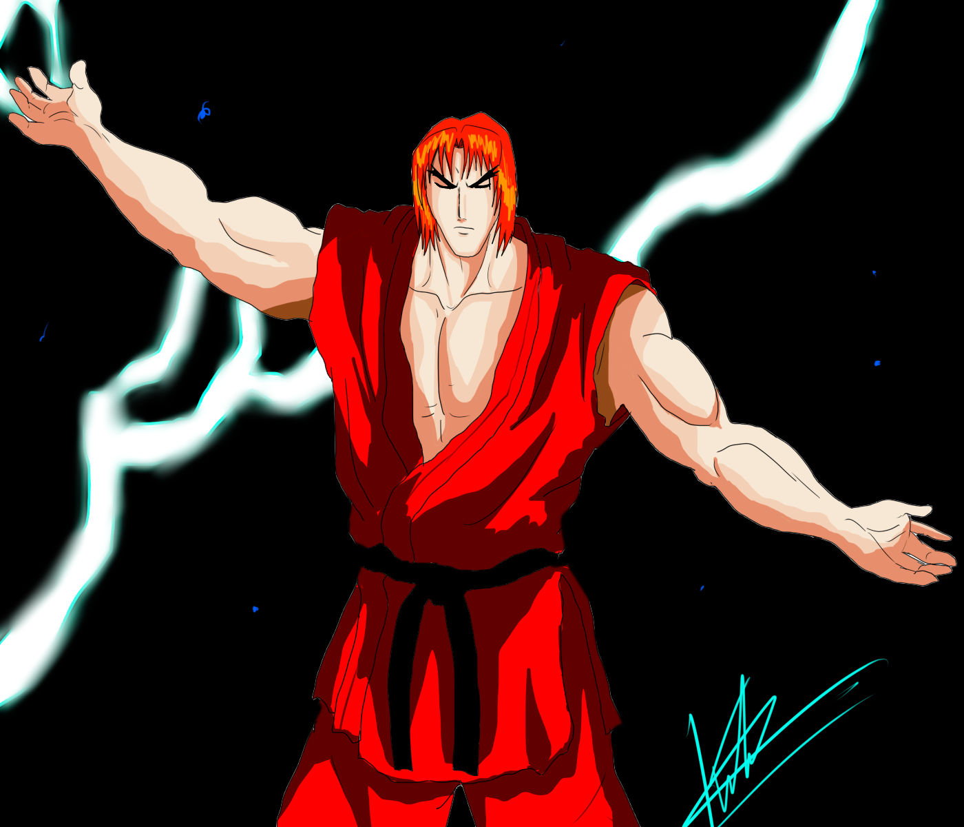 Street Fighter II Victory - Ken Hadouken by kaiserkleylson on DeviantArt