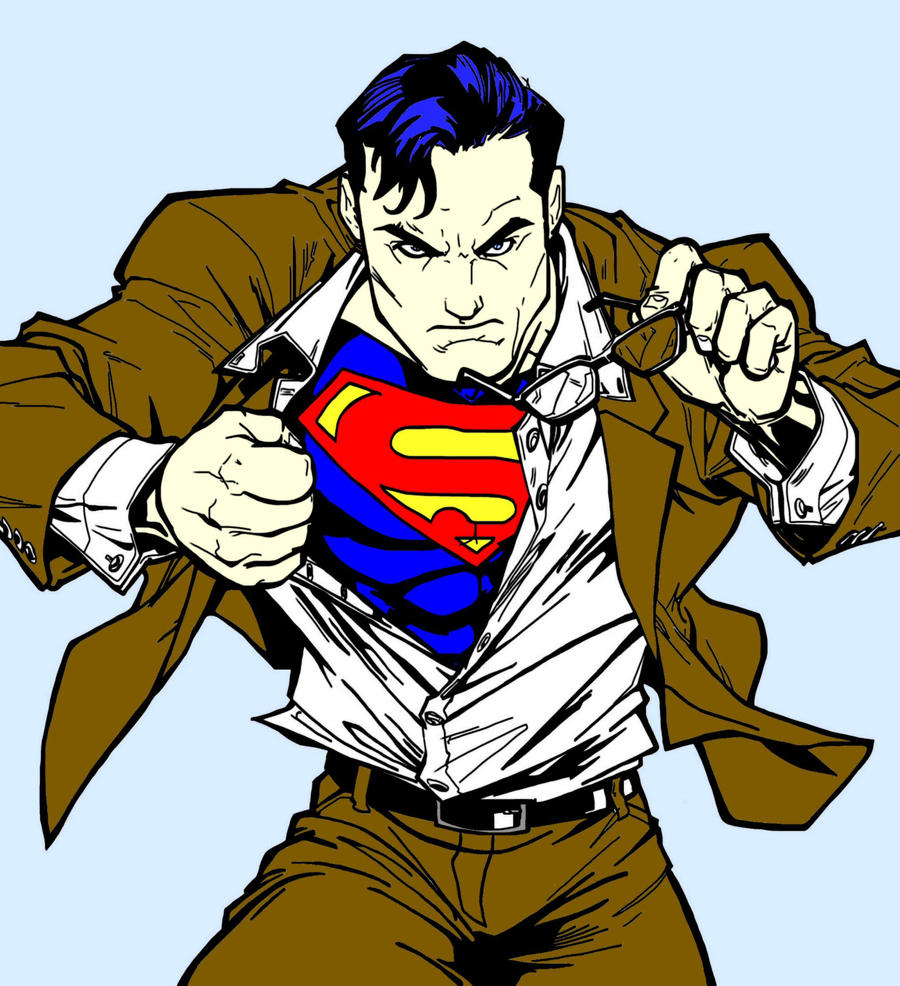 Superman Sketch Colored