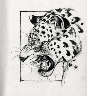 Snarling jaguar