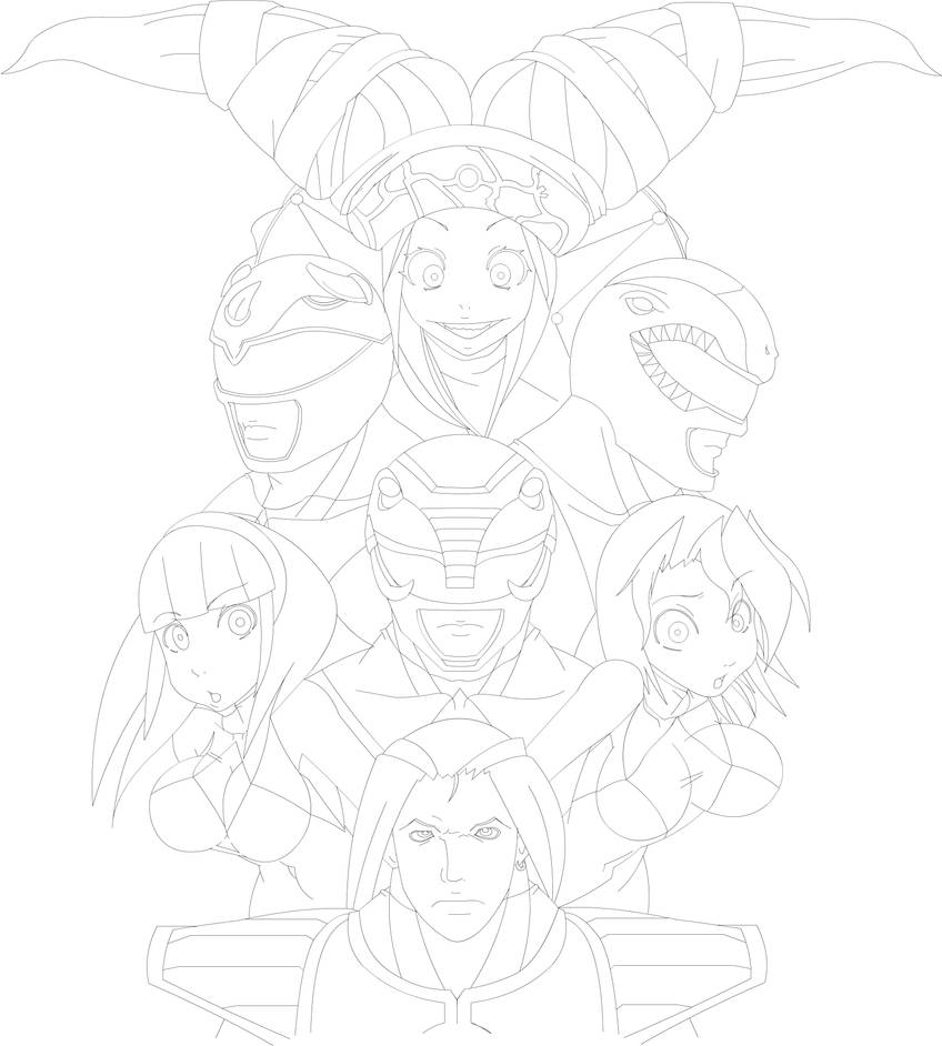 Power Rangers LINEART by TRbox on DeviantArt