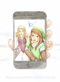 Selfie Zelda x Link (as my friend and I)