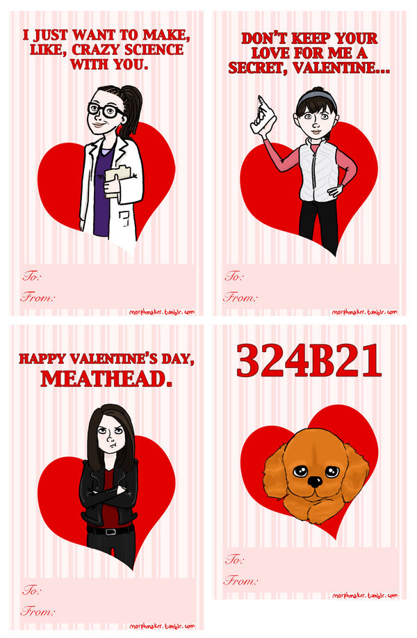 Orphan Black Valentine's Day Cards