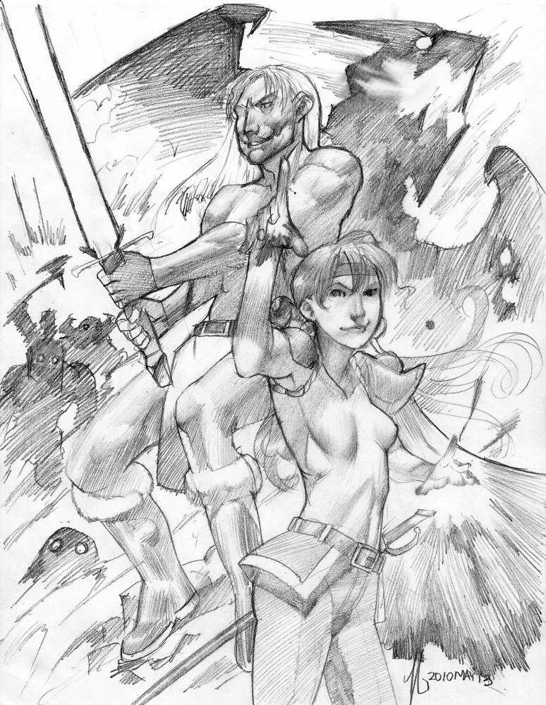 Lina and Gourry the Barbarian