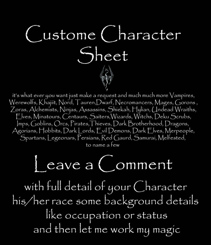 Fantasy Character Sheet By AlienCostume On DeviantArt