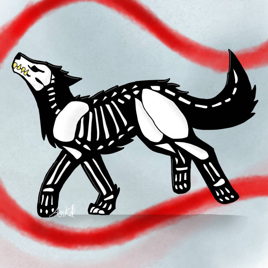 Overwolf Skeleton skeletal wolf by arkdragon21 on DeviantArt