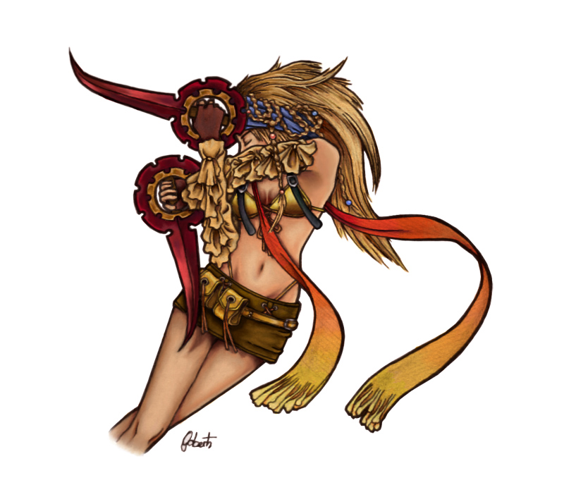 FFX-2 Rikku - Coloured by AmberDust