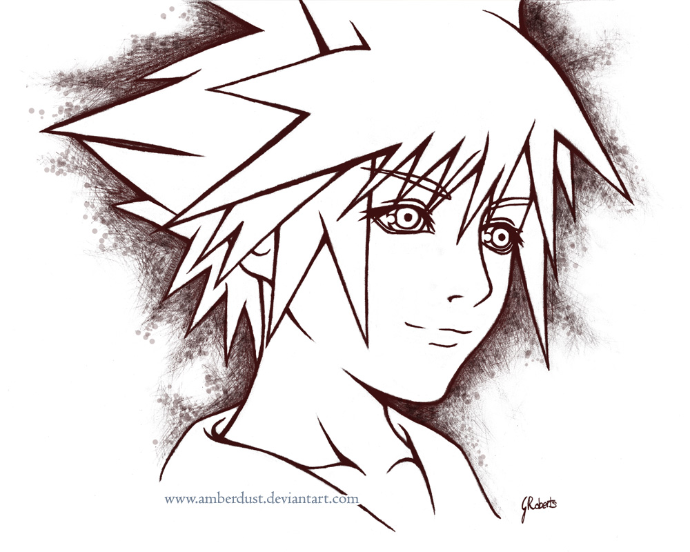 KH2 Sora Lineart