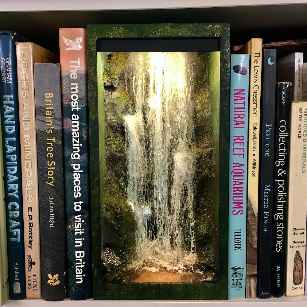 Library Ideas Waterfall Waterfall Book Nook by AHouseofWonders on DeviantArt