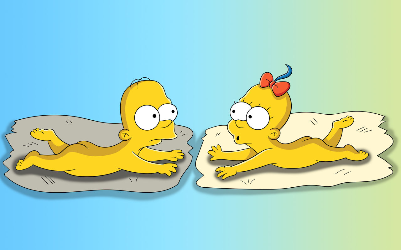 maggie and lisa simpson naked