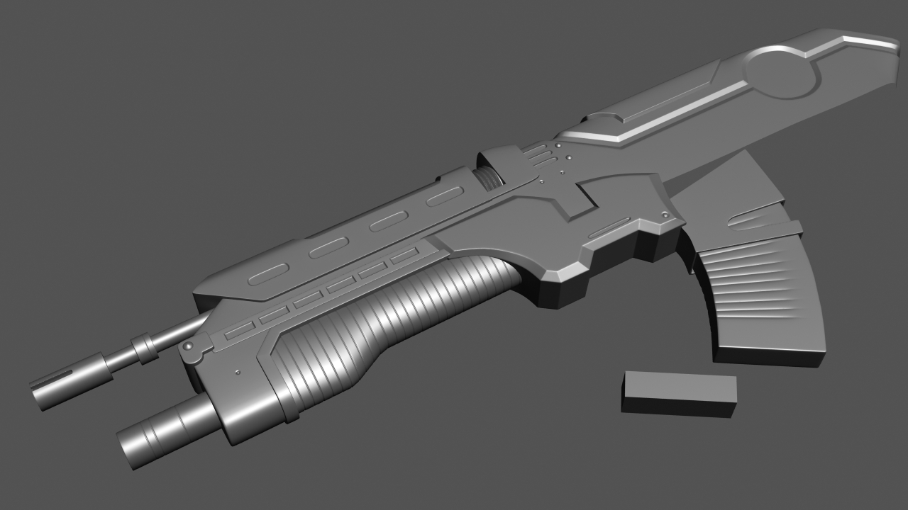 W.i.p high poly assault rifle