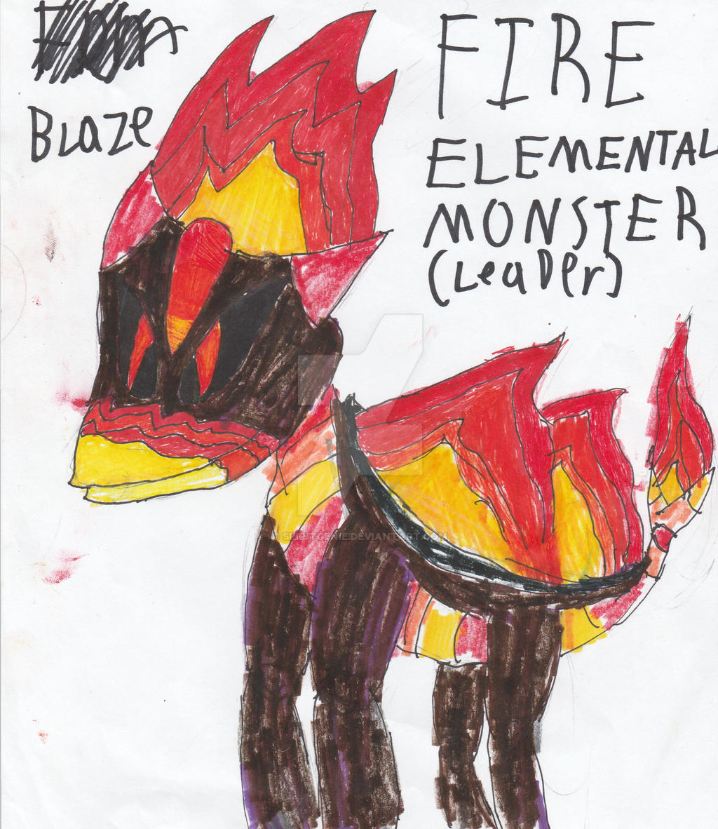 Fire Elemental Monster revamped by SpiritGenie on DeviantArt