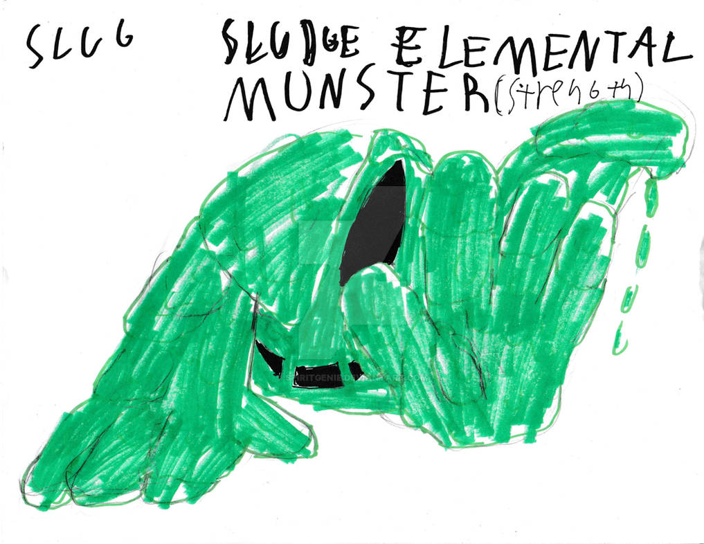 sludge elemental monster revamped slug by SpiritGenie on DeviantArt