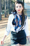 the girl with the silk scarf. by incorrigiblechild