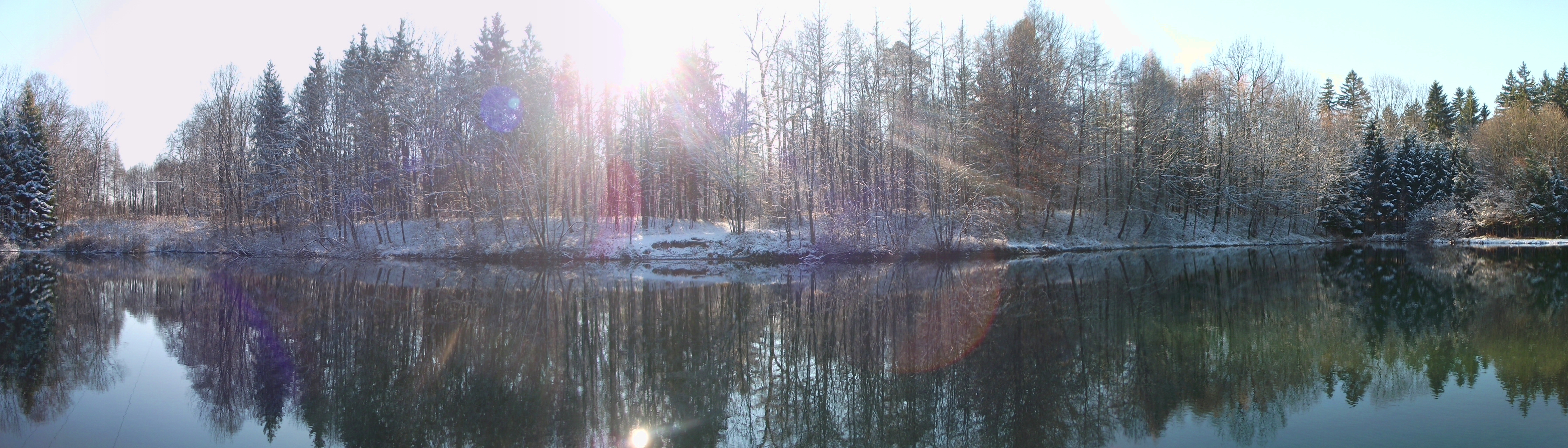 winter lake panorama