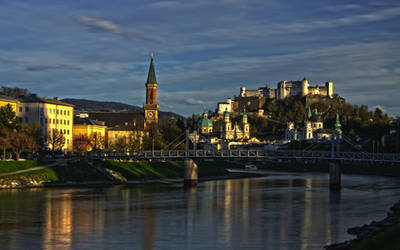 salzburg in the evening