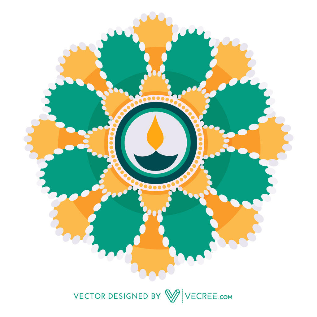 Beautiful Diwali Design Free Vector