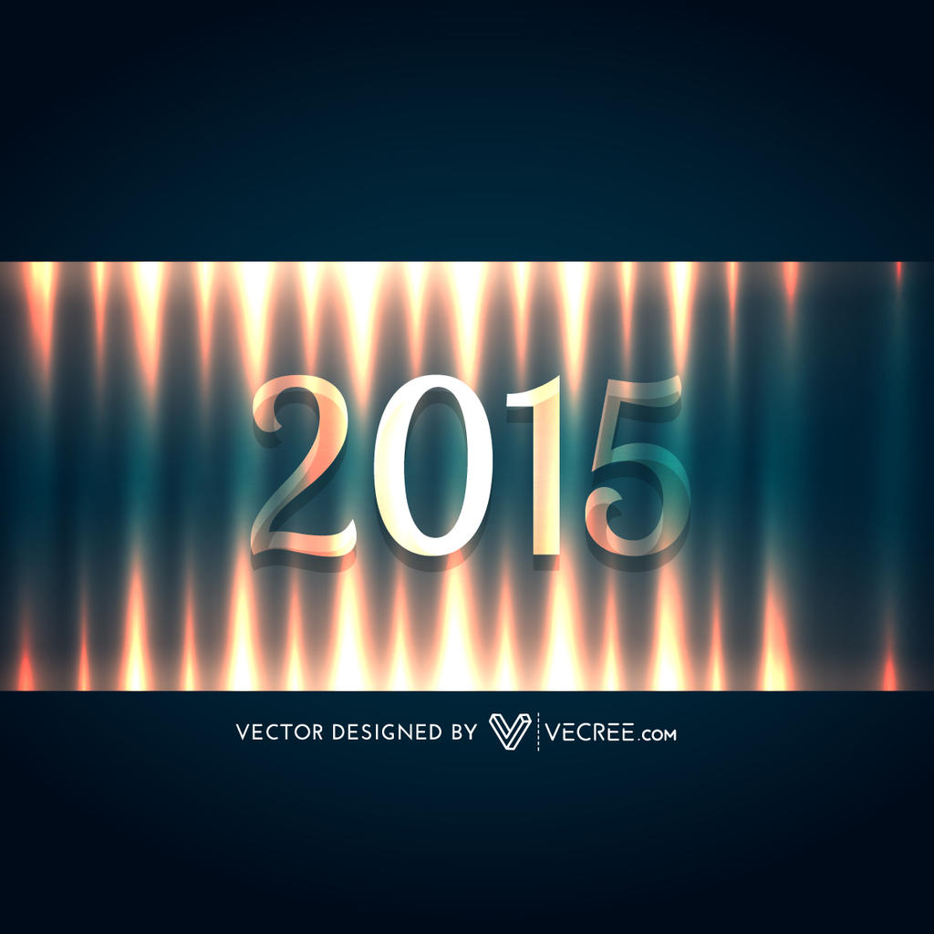 Happy New Year 2015 Free Vector