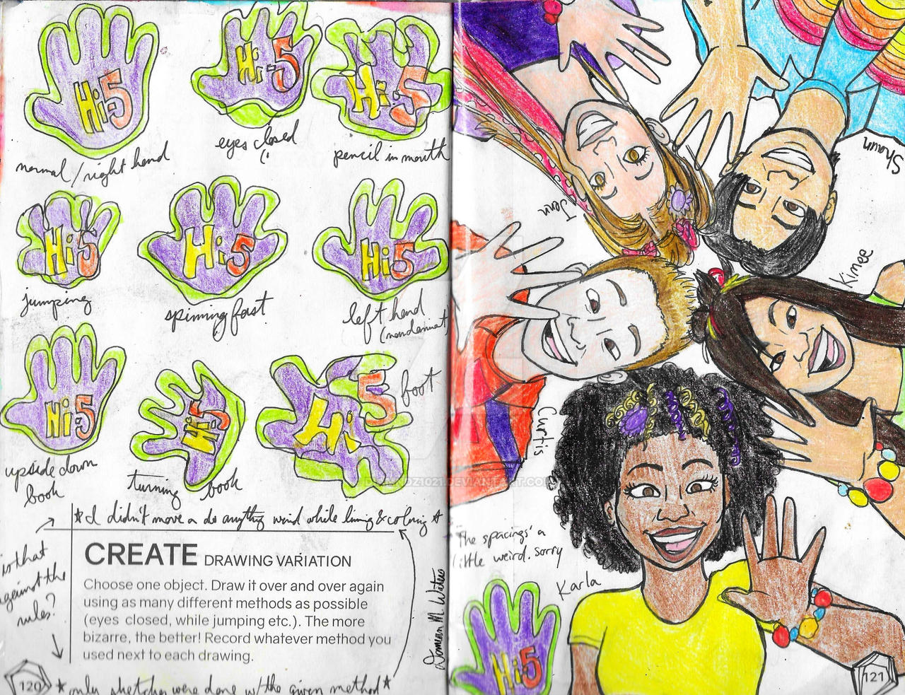 Hi5 Week. Book Create This Book- Hi5 (Drawing Variation) by diamndz1021 on DeviantArt