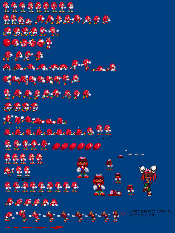 Knuckles Version 3 (Sonic exe) Updated by WarchieUnited on DeviantArt