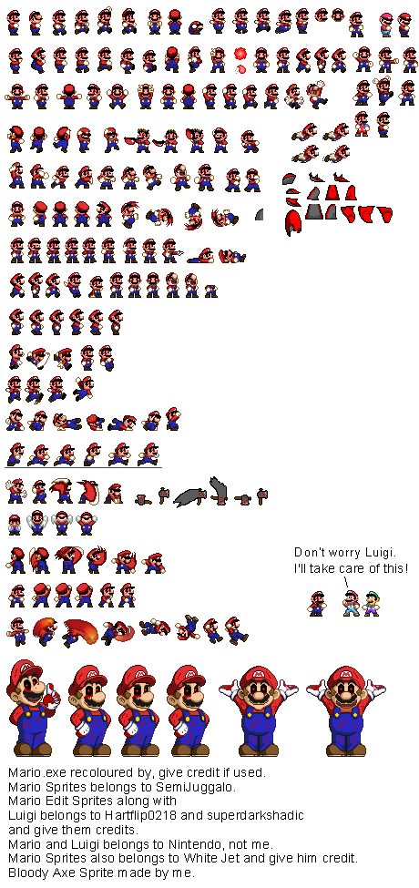 Mario FNF Sprites