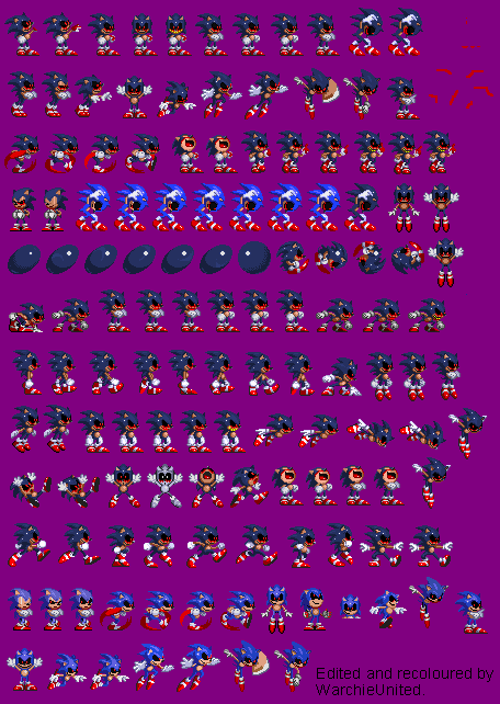 Exeller/Modgen Sonic.exe Sprites by BECDoesDA on DeviantArt