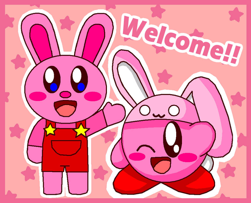 Kirkify Rabbit Welcome!! (Bunny Kirby) by Cuddlesnam on DeviantArt